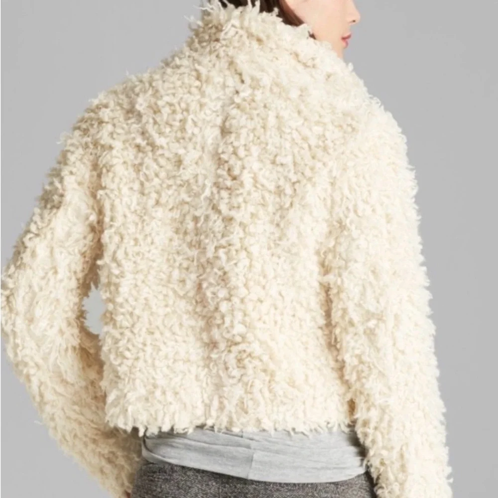 Free people Cream Shearling moto Jacket - Picture 2 of 6